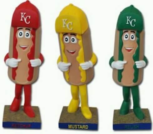 Kansas City Royals Hot Dog Race Bobbleheads